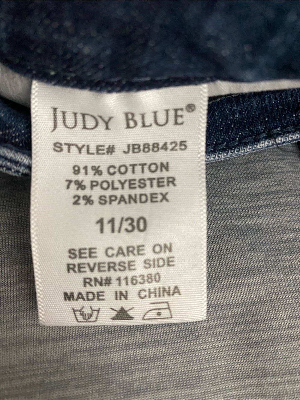 Judy Blue JB88425 Mid-Rise Skinny Jeans in Dark Denim 11/30 - Picture 9 of 12
